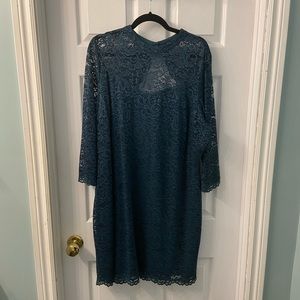NWT Dark Green Lace Dress.